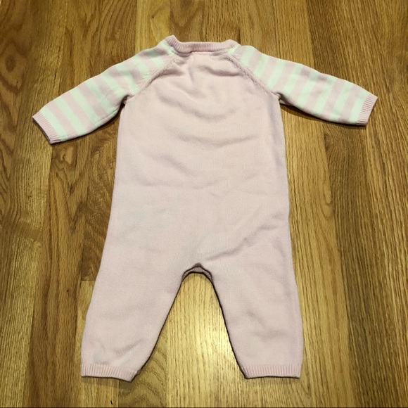 Cat & Jack One Piece Footless Pink Outfit 3-6M Knit Heart - Picture 2 of 4